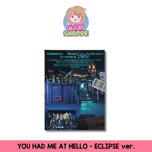 [ON HAND] ZEROBASEONE - [ZB1] -  3RD MINI ALBUM - YOU HAD ME AT HELLO